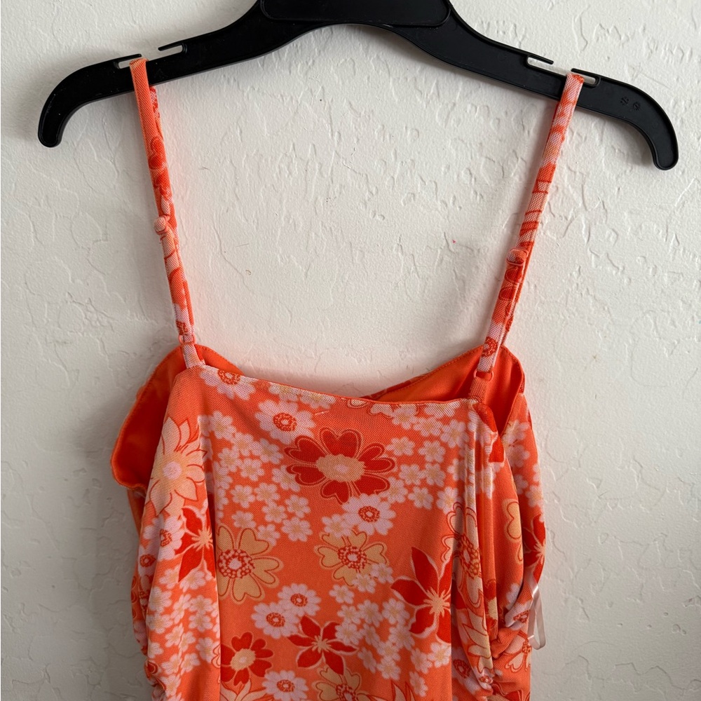 No Boundaries Orange Floral Camisole